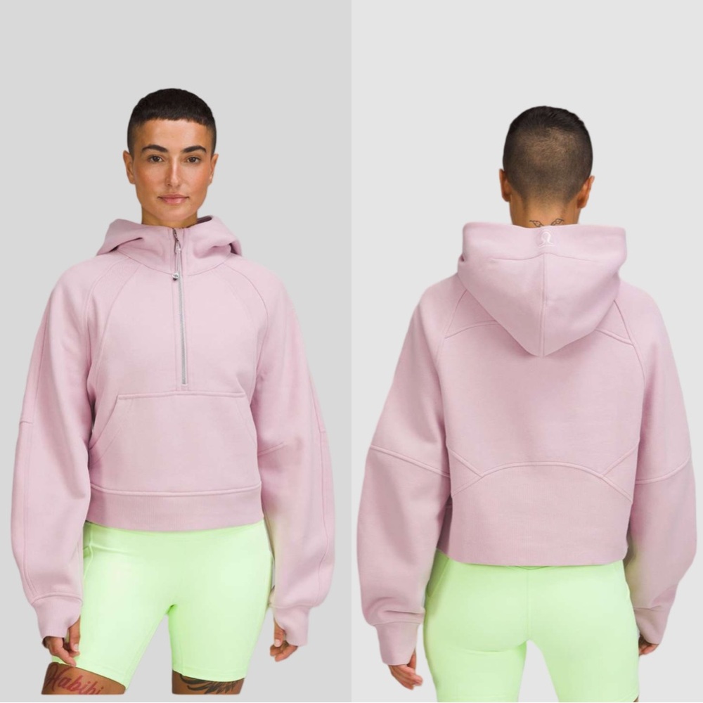 Lululemon Scuba Oversized Half-Zip Pink Peony Size M-L